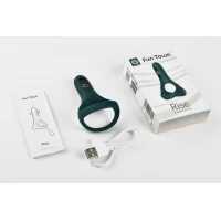 Подвійне ерекційне кільце Fun Town Rise Turquoise, керування зі смартфона — Переглянути зображення 5