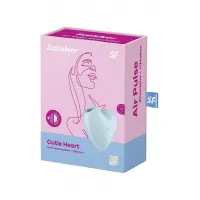 Вакуумний стимулятор-серце з вібрацією Satisfyer Cutie Heart Blue — Переглянути зображення 7