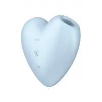 Вакуумний стимулятор-серце з вібрацією Satisfyer Cutie Heart Blue — Переглянути зображення 1