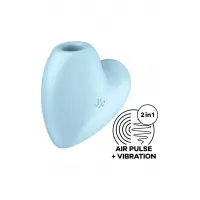 Вакуумний стимулятор-серце з вібрацією Satisfyer Cutie Heart Blue — Переглянути зображення 2