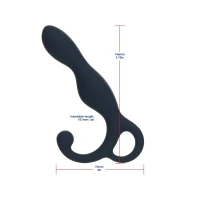 Масажер простати Lux Active LX1 Anal Trainer 5.75″, Dark Blue, віброкуля в комплекті — Переглянути зображення 3