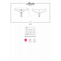 Мереживні трусики з доступом Obsessive Alabastra L/XL, білий — Переглянути зображення 7