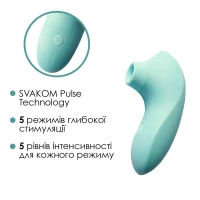 Вакуумний стимулятор Svakom Pulse Lite Neo Seafoam Blue, керується зі смартфона — Переглянути зображення 4