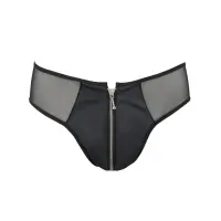 Чоловічі сліпи на блискавці Passion 042 SLIP TIMMY L/XL Black, екошкіра, сітка — Просмотреть изображение 5