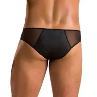 Чоловічі сліпи на блискавці Passion 042 SLIP TIMMY L/XL Black, екошкіра, сітка — Просмотреть изображение 2