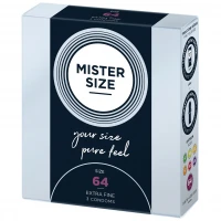 Презервативи Mister Size - pure feel - 64 (3 condoms), товщина 0,05 мм — Переглянути зображення 2