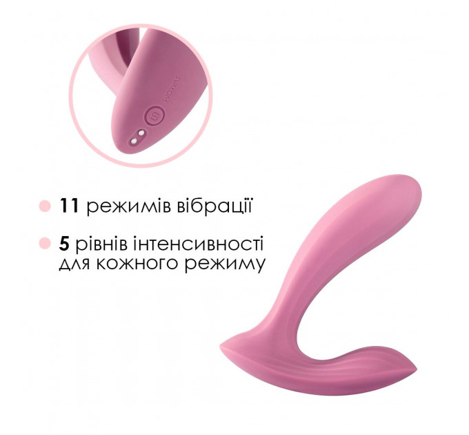 Смарт-вибратор в трусики Svakom Erica Romantic Rose, очень гибкий, 2 мотора