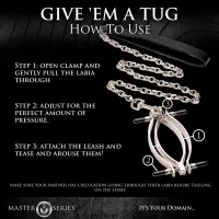 Затискач для статевих губ Master Series: Pussy Tugger Adjustable Vagina Clamp with Chain — Просмотреть изображение 6