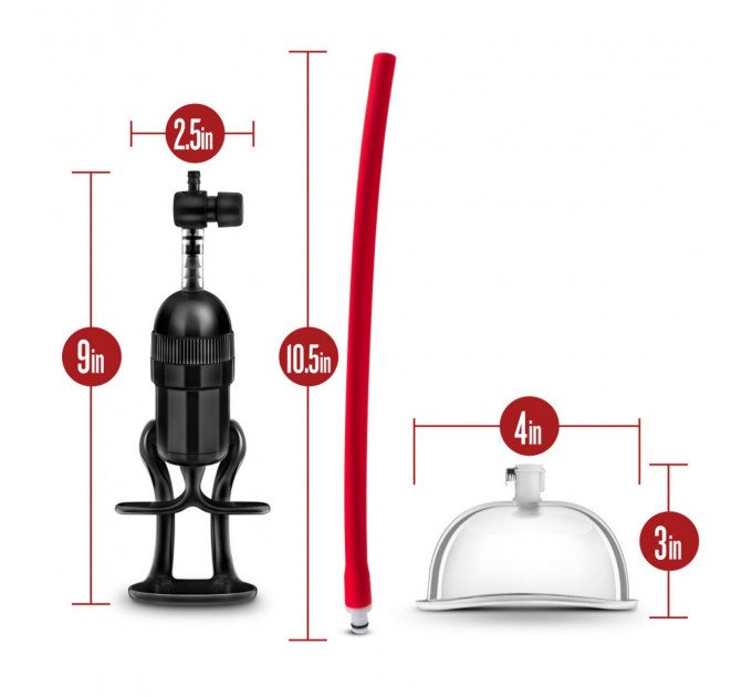 Вакуумна помпа для вульви Blush Temptasia – Intense Pussy Pump System, механічна, важіль