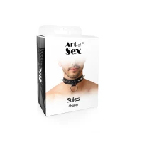 Чоловічий чокер з шипами Art of Sex - Stiles Leather and Spikes — Переглянути зображення 5