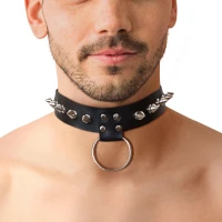 Чоловічий чокер з шипами Art of Sex - Stiles Leather and Spikes — Переглянути зображення 1