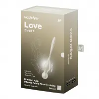Вагінальні смарт-кульки з вібрацією Satisfyer Love Birds 1 Connect App White, 78 г — Просмотреть изображение 9