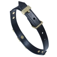 Нашийник LOCKINK Dark DIY Alphabet Collar, чорний, штучна шкіра, букви зі стразами — Переглянути зображення 8