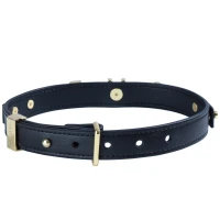 Нашийник LOCKINK Dark DIY Alphabet Collar, чорний, штучна шкіра, букви зі стразами — Переглянути зображення 4