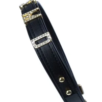 Нашийник LOCKINK Dark DIY Alphabet Collar, чорний, штучна шкіра, букви зі стразами — Переглянути зображення 10