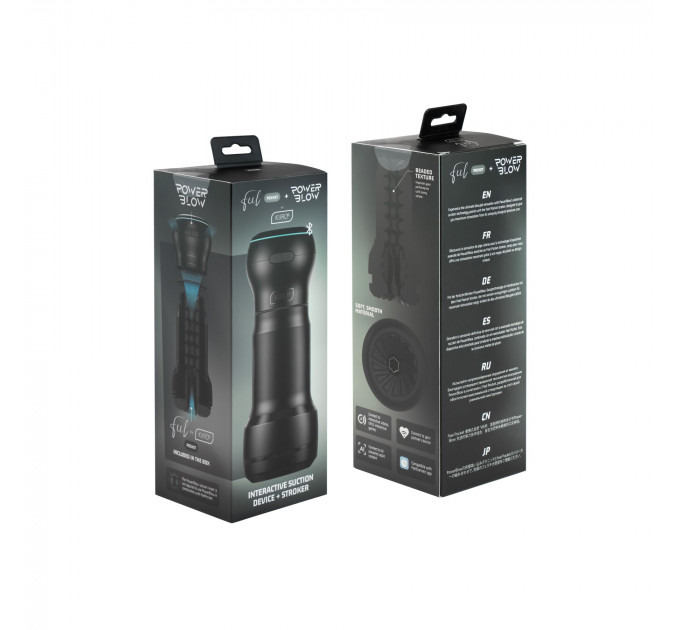 Мастурбатор Kiiroo Feel Pocket зі всмоктувальною інтерактивною насадкою PowerBlow Combo Set