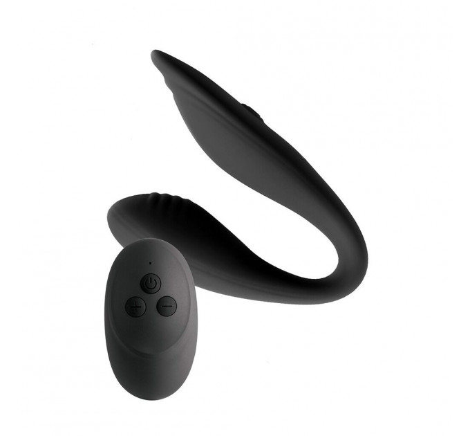 Подвійний вібратор S Pleasures Premium Delight, чорний, для клітора та точки G, 10 режимів