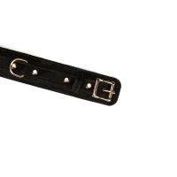 Нашийник з повідцем Liebe Seele Boudoir Amor Collar with Leash Black, три кільця — Переглянути зображення 5