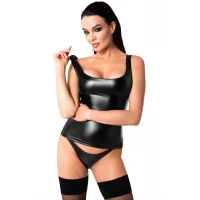 Топ Noir Handmade F346 Powerwetlook top - XXL — Переглянути зображення 1