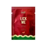 Пробник гелю для оральних пестощів з зігрівальним ефектом INTT Lick Me Kissable Gel Watermelon 2 мл — Переглянути зображення 1