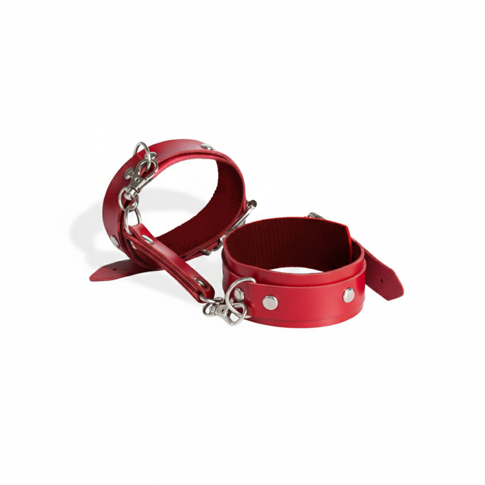 Наручники із екошкіри Art of Sex - Eva, колір червоний