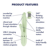 Вибратор-кролик Satisfyer Pearl Bunny 2 Light Green — Просмотреть изображение 7