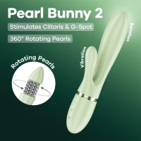 Вібратор-кролик Satisfyer Pearl Bunny 2 Light Green — Переглянути зображення 14