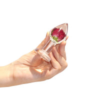 Роскошная анальная пробка Loviss Rose Anal Plug с настоящей розой внутри — Просмотреть изображение 3