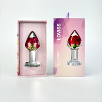 Роскошная анальная пробка Loviss Rose Anal Plug с настоящей розой внутри — Просмотреть изображение 8