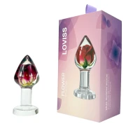 Розкішна анальна пробка Loviss Rose Anal Plug зі справжньою трояндою всередині — Переглянути зображення 1