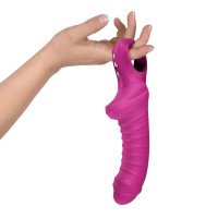 Вибратор для точки G Fun Factory TIGER Magenta, ребристый, подходит для анальной стимуляции — Просмотреть изображение 3