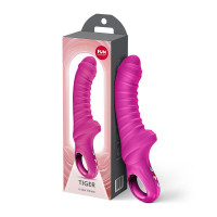 Вибратор для точки G Fun Factory TIGER Magenta, ребристый, подходит для анальной стимуляции — Просмотреть изображение 4