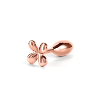 Анальна пробка NS Novelties Rear Assets - Clover - Rose Gold — Переглянути зображення 2