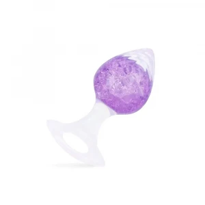 Анальна пробка Liebe Seele Heart-shaped Crystal Anal Plug - Purple Medium