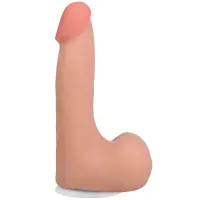 Фалоімітатор Doc Johnson The Realistic Cock ULTRASKYN 7 Inch with Balls Vanilla (м'яте паковання!!!) — Переглянути зображення 1