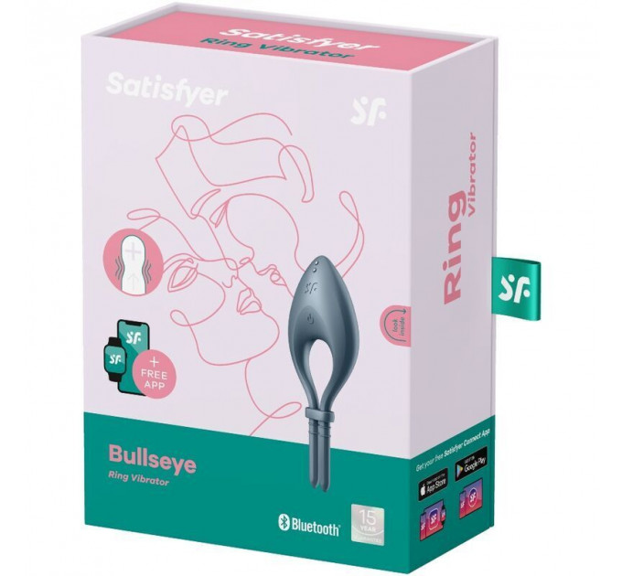 Эрекционное смарт виброкольцо лассо Satisfyer Bullseye Dark Blue (повреждена упаковка!!!)