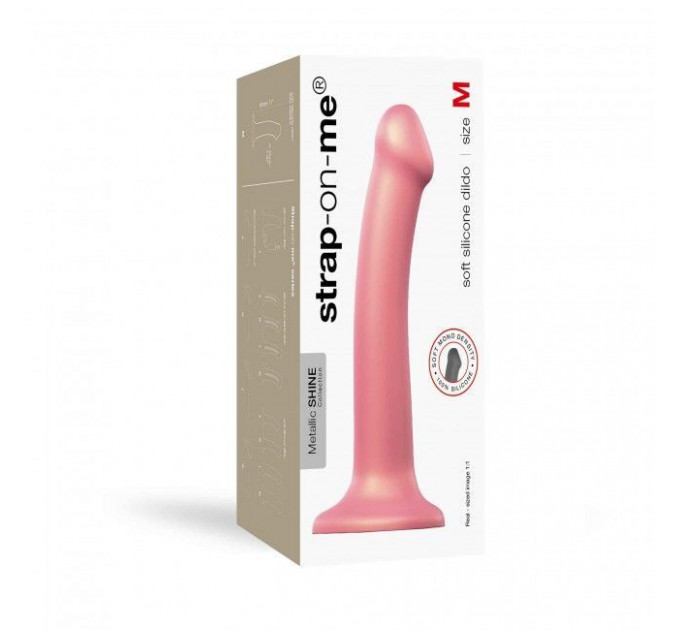 Насадка для страпону Strap-On-Me Mono Density Dildo Rose M (м'ята упаковка!!!)