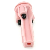 Мастурбатор з вібрацією Fleshlight Vibro Pink Lady Touch, три віброкулі, стимулювальний рельєф — Переглянути зображення 3