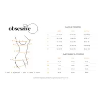 Комплект Obsessive Blomentis 3-pcs set, XS/S, м’який ліф, стрінги зі стрепами, пояс із гартерами — Просмотреть изображение 7