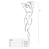 Бодістокінг Passion BS008 white, комбінезон, імітація панчіх і пояса — Переглянути зображення 3