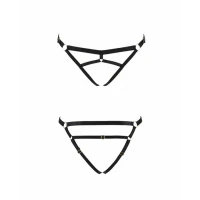 Трусики-стрінги зі стреп Passion Exclusive KELIS THONG L/XL, black — Переглянути зображення 5