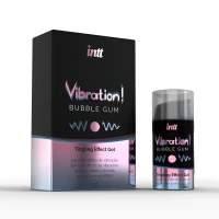 Рідкий вібратор Intt Vibration Bubble Gum (15 мл), густий гель, дуже смачний, діє до 30 хвилин — Просмотреть изображение 1