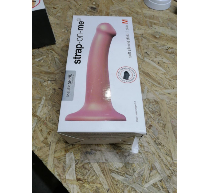 Насадка для страпону Strap-On-Me Mono Density Dildo Rose M (м'ята упаковка!!!)