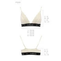 Еластичний топ з мереживом Passion PS001 TOP XL, ecru — Переглянути зображення 5