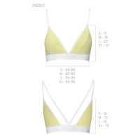 Спортивний топ з подвійними бретелями Passion PS007 TOP M, yellow — Просмотреть изображение 5