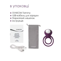 Подвійне ерекційне кільце з вібрацією Svakom Tammy Violet — Переглянути зображення 6