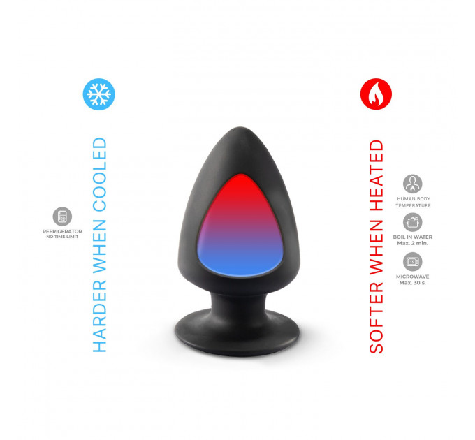 Анальная пробка SilexD (Model 1 size M) двухслойная, силикон+Silexpan, диаметр 6,2 см