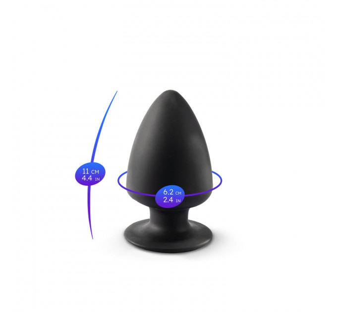 Анальная пробка SilexD (Model 1 size M) двухслойная, силикон+Silexpan, диаметр 6,2 см