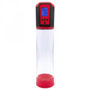 Автоматична вакуумна помпа Men Powerup Passion Pump Red, LED-табло, перезаряджувана, 8 режимів
