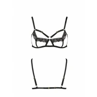 Бюстгальтер-стрепи з мереживом Passion Exclusive SOLON BRA XXL/XXXL, black — Переглянути зображення 5